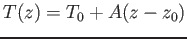 $T(z)=T_{0} + A(z-z_{0})$